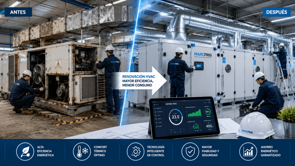 Renovación de sistemas HVAC industriales para mejorar la eficiencia energética y el confort en empresas
